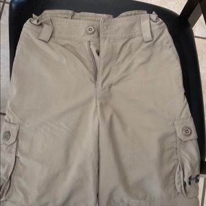 Khaki cargo shorts
